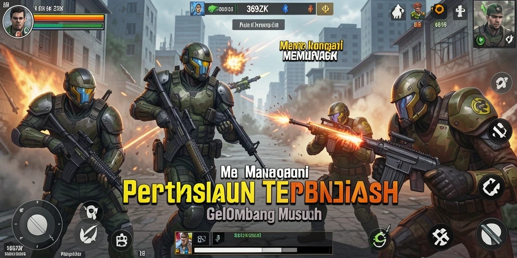 Screenshot gameplay 369ZK menampilkan strategi pertahanan menara yang mendebarkan.