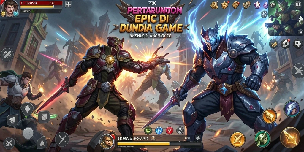 Tampilan gameplay 73K yang penuh aksi dan seru.