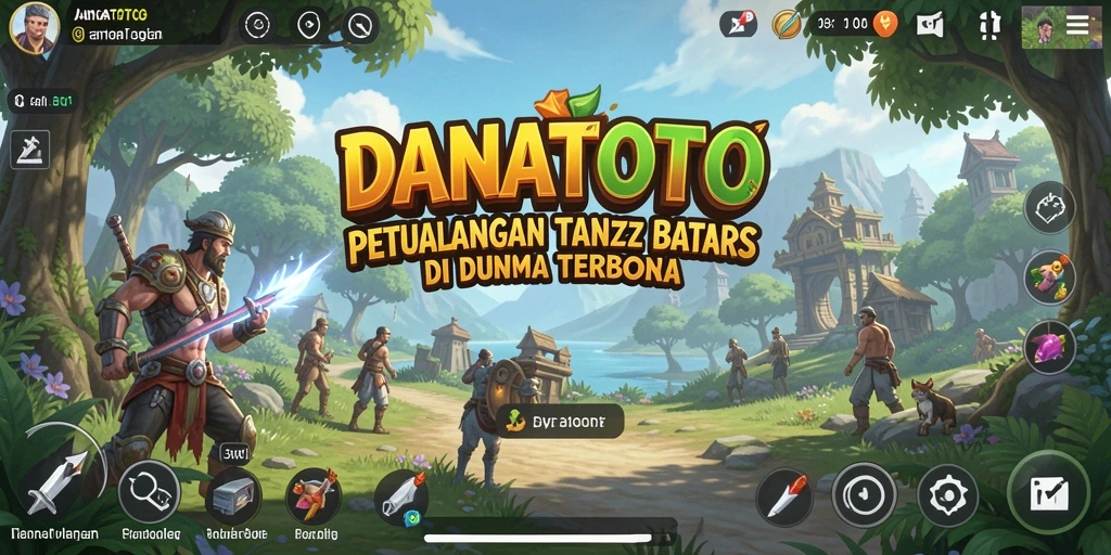 Screenshot gameplay <strong>DANATOTO</strong> yang menunjukkan dunia terbuka yang luas dan detail menakjubkan.