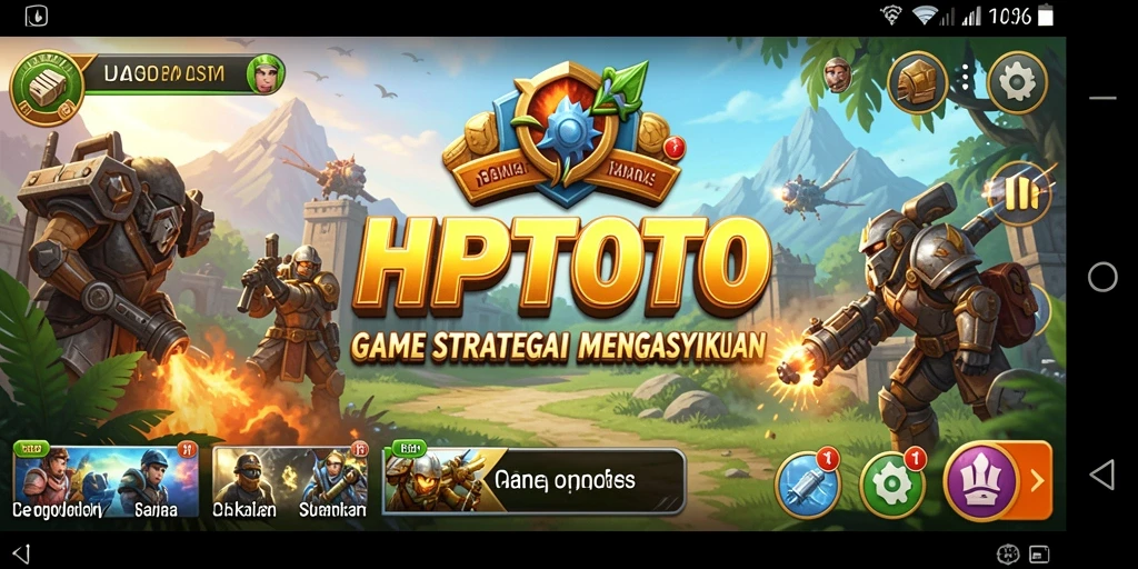 Tampilan game HPTOTO menampilkan aksi strategi yang mendebarkan.