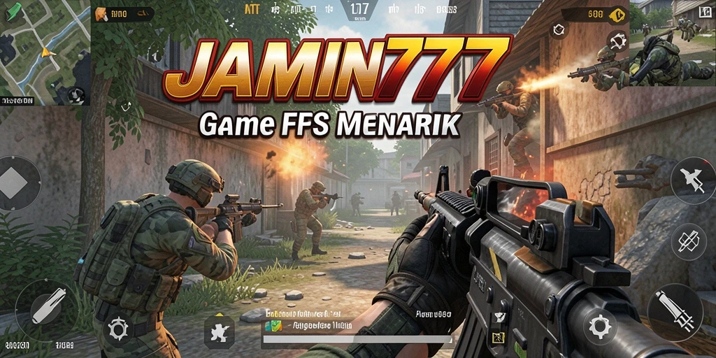 Tampilan gameplay seru dari JAMIN777 dengan aksi FPS yang mendebarkan.