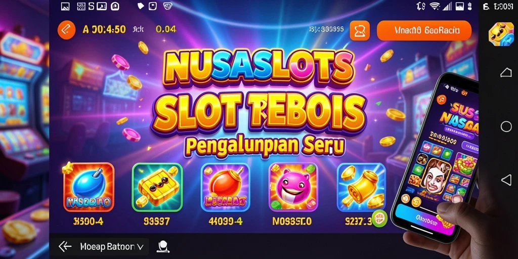 Tampilan gameplay seru NUSASLOTS dengan mesin Slot beragam.