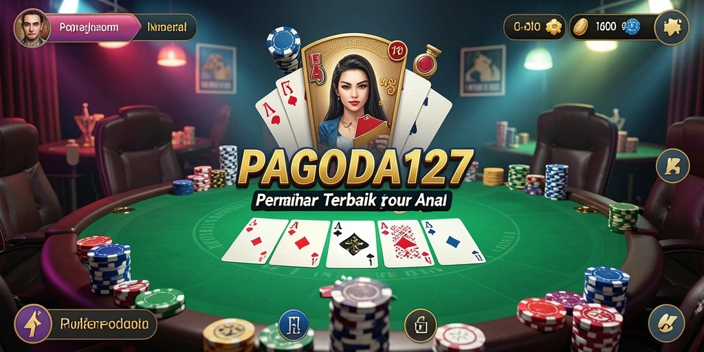Tampilan gameplay seru dari PAGODA127 yang menggambarkan turnamen Poker.