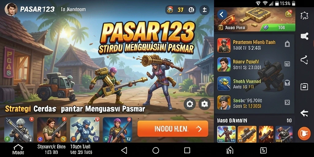 Tampilan gameplay PASAR123 dengan elemen strategi yang khas.