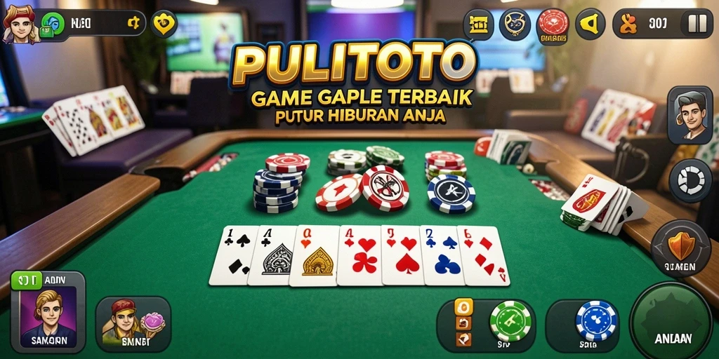 Tampilan gameplay PULITOTO yang seru saat bermain Gaple.