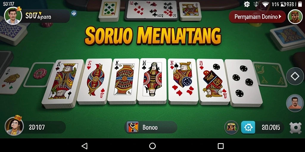 Tampilan permainan domino yang seru dan interaktif.