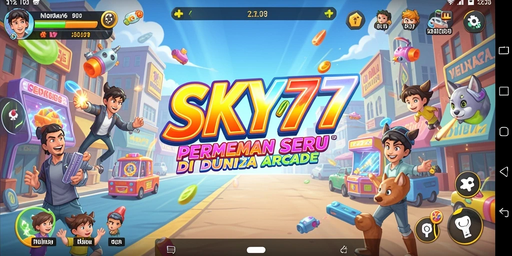 Tampilan gameplay SKY77 yang menampilkan aksi cepat dan grafik menarik.