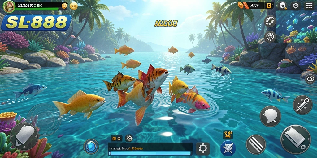 Tampilan gameplay menembak ikan yang seru di SL888.