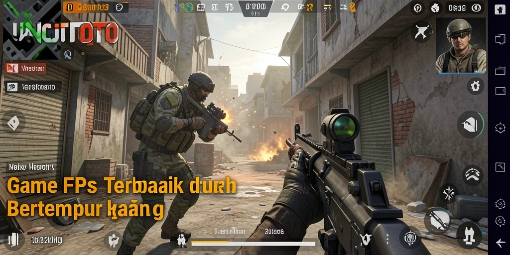 Screenshot UNGUTOTO menunjukkan aksi tembak-menembak yang seru dan mendebarkan.