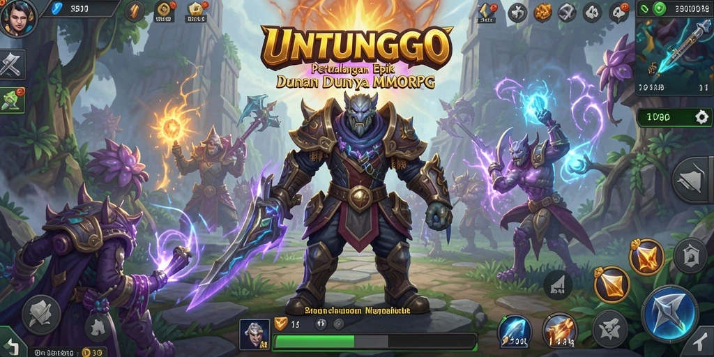 Tampilan gameplay UNTUNGGO yang mengesankan dalam petualangan MMORPG.