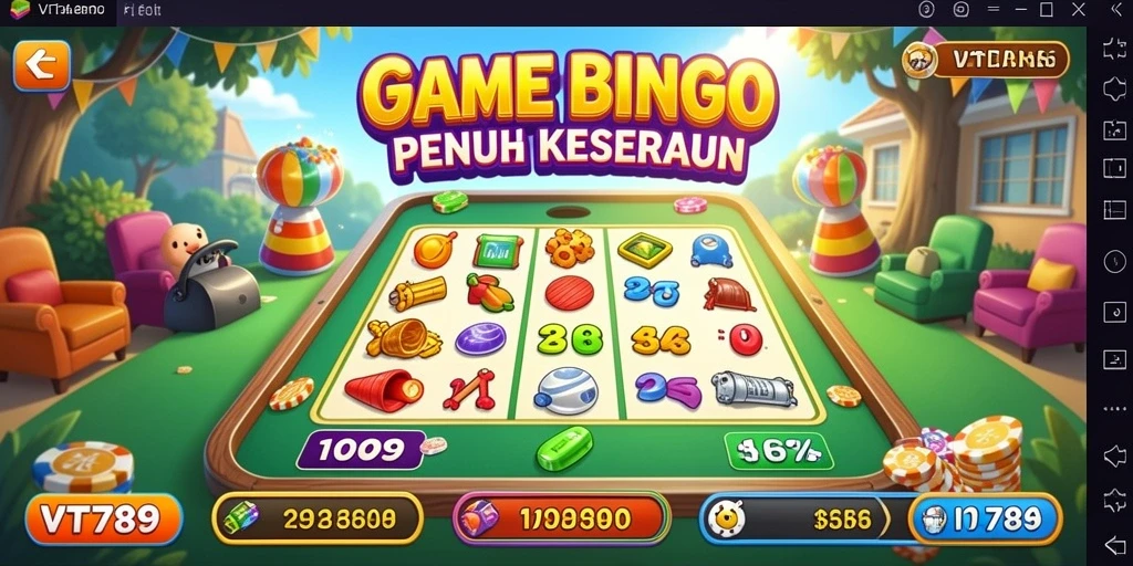 Tampilan gameplay menarik dari VT789 dengan suasana Bingo yang meriah.